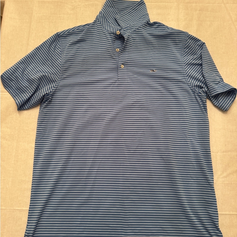Vineyard Vines Navy Striped Polo Shirt